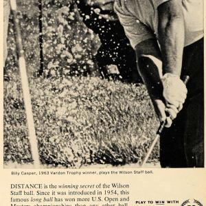 1964 Ad Wilson Sporting Good Staff Ball Golfing Casper - ORIGINAL TM6 Clearance Online