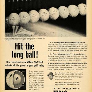 1962 Ad Wilson Staff Golf Balls Tee X2F Liquid Center - ORIGINAL ADVERTISING TM7 Store Sale Online