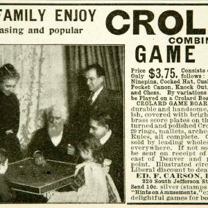 1901 Ad Crolard Combination Game Board Ed F Carson Family Play YYC2 Buy Cheap Footlocker Finishline