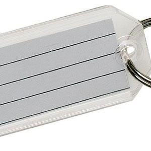 Hy-Ko KB142 Clear Plastic Key Tag, 1-1/8" x 2-1/4" Cheap Big Sale