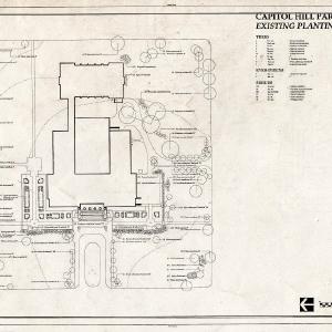 Blueprint Existing Planting Plan - Capitol Park, 900 East Oklahoma Avenue, Guthrie, Logan County, OK Clearance Best Pices