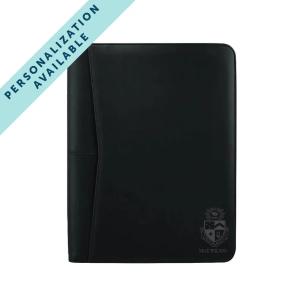 Delt Zippered Crest Padfolio Clearance Low Pice Fee Shipping