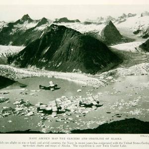 1933 Print Navy Airmen Map Glaciers Alaska Landscape Historical Image NGMA3 Buy Cheap With Mastercard