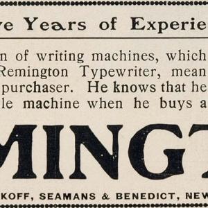 1901 Ad Antique Remington Typewriter Wyckoff Seamans Benedict New York Wiki Sale Online