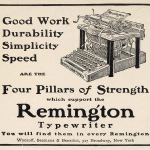 1901 Ad Remington Typewriter Wyckoff Seamans Benedict Office Equipment OLD3 Outlet Purchase