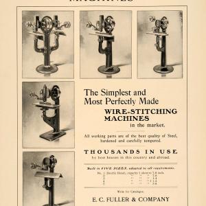 1901 Ad Universal Wire Stitching Machine Bindery Fuller - ORIGINAL PA1 Clearance Wiki