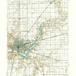 1929 Decatur, IL  - Illinois - USGS Topographic Map Low Cost Cheap Online