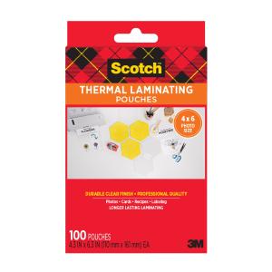 Scotch Thermal Pouches TP5900-100, for 4"x6" Photos 100 CT Best Wholesale Cheap Pice