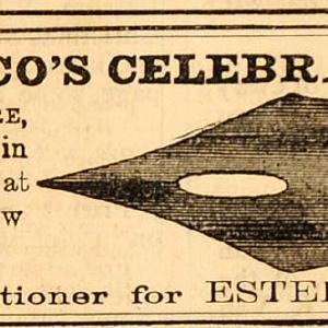 1876 Vintage Ad Esterbrook Steel Fountain Pen Antique - ORIGINAL OLD4A Buy Cheap 100% Guaranteed