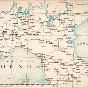 1876 Lithograph Map Gulf Genoa Adriatic Italy Florence Bologna Genoa Parma XGMB6 Amazon Sale Online