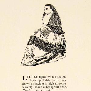 1897 Wood Engraving Charles Keene Pen Figure Study Religious Nun Punch XAY6 Outlet Largest Supplier