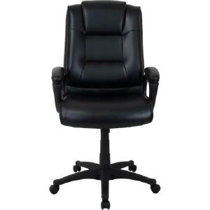 Antimicrobial Bonded Leather Executive Office Chair With Arms, Black Choice