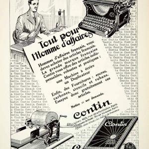1927 Ad Contin Typewriter Carbon Paper Ribbon Duplicator 30 Rue Vivienne VENA3 Sale Wide Range Of