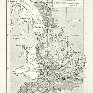 1951 Offset Lithograph England 10th Century Map Irish Sea Kingdom York XEOA2 Newest Cheap Online