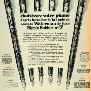 1928 Ad French Waterman Porte-Plume Ink Pen Color Ideal - ORIGINAL ILL3 Choice