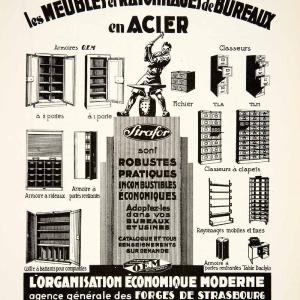 1928 Ad French Steel Business Office Furniture Shelving Filing Cabinets VEN5 Clearance Online Online