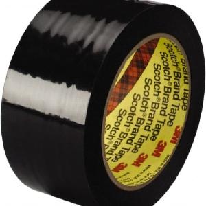 3M Packing Tape: 1" Wide, Black, Rubber Adhesive, 5.3 mil Cheap Outlet Locations