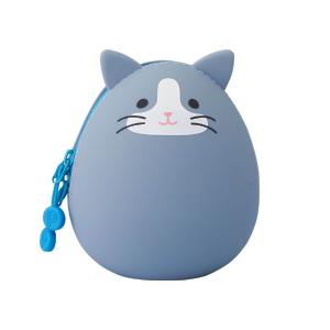 Grey Tuxedo Cat PuniLabo Egg Pouch by Lihit Lab Best Store To Get Cheap Online