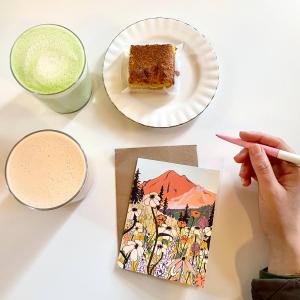 Wildflower Mountain Peach Card Manchester For Sale