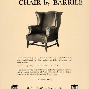 1930 Ad Barrile Office Home Chair Upholster Furniture - ORIGINAL ADVERTISING GF2 Outlet Reliable