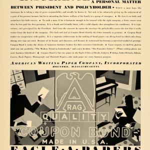 1930 Ad American Writing Eagle Paper Coupon Bond - ORIGINAL ADVERTISING F3A Free Shipping Pay With Visa