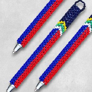 African Hut Heritage Day SA Flag Beaded Pen 50g 2025 New For Sale