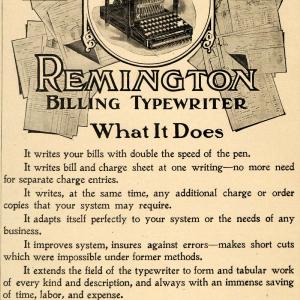 1907 Ad Typist Remington Keys Typewriter Company New York Writing Machine SCA2 Outlet Fashionable