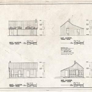 Blueprint Elevations - Cunningham-Hight Tenant Farmstead, Tenant House, 355 feet Northwest of The Main House, Waxahachie, Ellis County, TX Get To Buy Sale Online