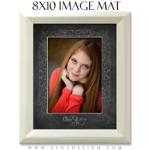 Word Art Image Mat (8x10) - Chalkboard Senior Girl Looking For