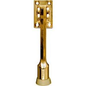 Doorstop, Wall-Mount, Kick-Down, Bright Brass, 5-In. Official For Sale