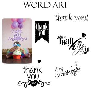 Word Art Collection - Thank You Kids Outlet Ebay