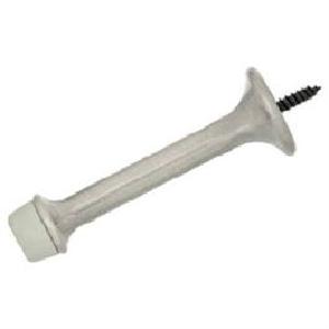 Doorstop, Wall-Mount, Rigid, Heavy-Duty, Satin Nickel, 3-In. Official