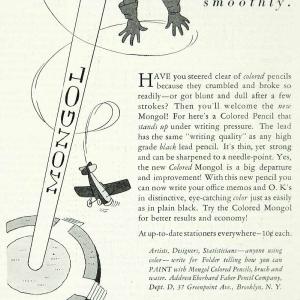 1933 Ad Mongol Colored Pencils Eberhard Faber Plane Writing Utensil YLD5 Discount 2025 New