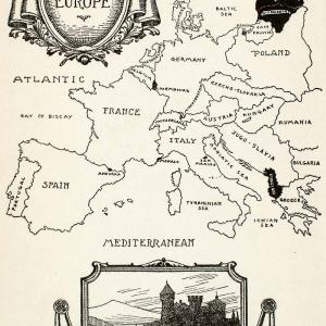1932 Wood Engraving Map Europe Spain France Germany Poland Italy Portugal XGOA7 Free Shipping Low Pice Fee Shipping