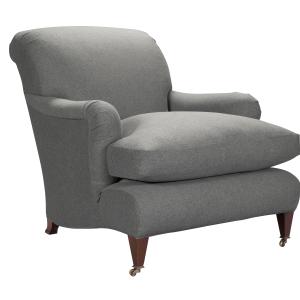 English Arm Chair, on Casters, with High Crown Seat For Cheap Online