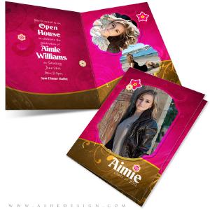 5x7 Folded Card Design - Chocolate Raspberry Swirl Buy Cheap From China