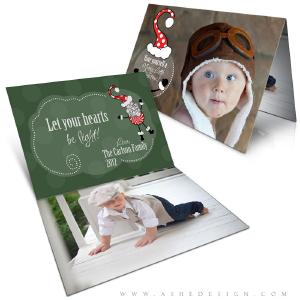 5x7 Folded Card Design - Peppermint Santa Order Online