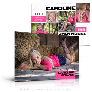 5x7 Flat Senior Girl Graduation Card - Geometric Color Block Buy Cheap Pices