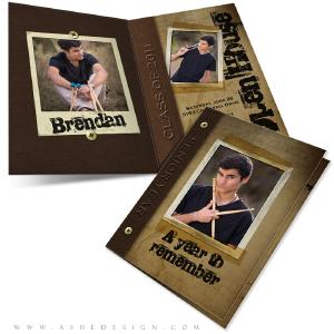 5x7 Folded Card Design - Leather Bound With Credit Card Online