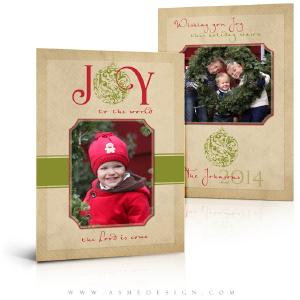 5x7 Flat Christmas Card  - Joy To The World Best Place To Buy Online
