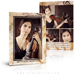 5x7 Flat Card Design - Musical Notes Clearance Visit New