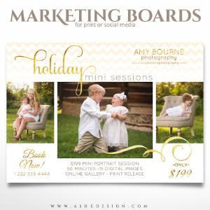 5x7 Flat Marketing Board - Holiday Chevron Discount Popular