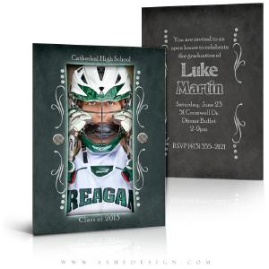 5x7 Flat Graduation Card  - Chalkboard Senior Boy Sale With Paypal