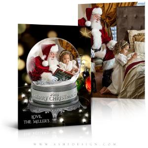 5x7 Flat Christmas Card  - Snow Globe - All The Lights Outlet New Styles