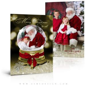 5x7 Flat Christmas Card  - Golden Globe Cheap Shop