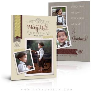 5x7 Flat Christmas Card - Merry Little Christmas Cheap Online Store