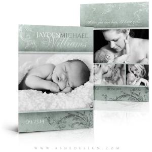 5x7 Flat Card Birth Announcement - A Mother's Love Buy Cheap Order