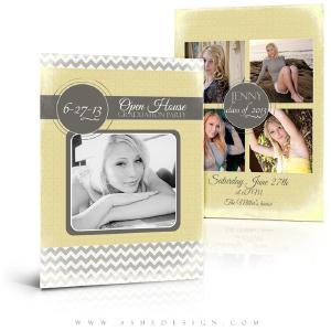 5x7 Flat Senior Girl Card - Modern Simplicity View Cheap Pice