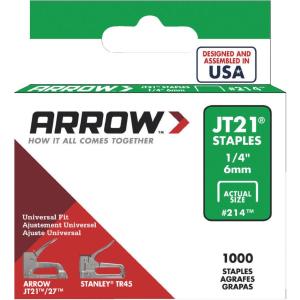 Arrow JT21 Light Duty Staple, 1/4 In. (1000-Pack) Shop Offer Cheap Online