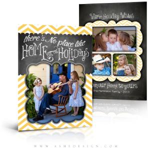 5x7 Flat Christmas Card - Chalkboard Chevron Free Shipping 100% Guaranteed